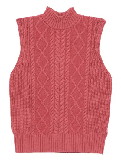 Varley Joilette Rollneck Vest In Pink