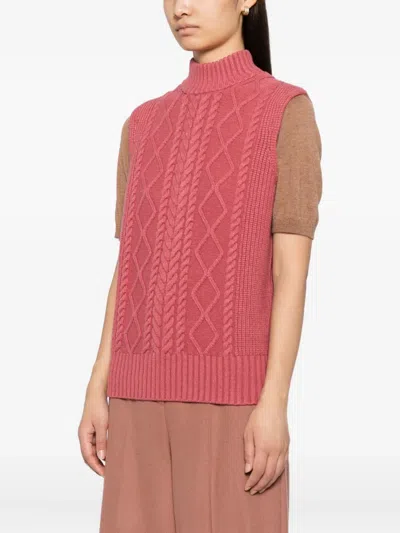 Varley Joilette Rollneck Vest In Pink