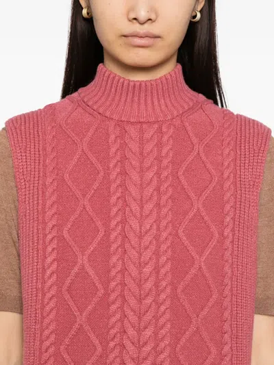 Varley Joilette Rollneck Vest In Pink