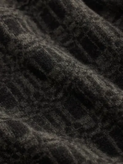 Rrl Patterned Button-up Cardigan In Black