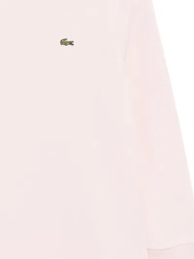 Lacoste Logo-embroidered Dress In Pink
