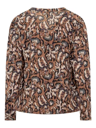 Ba&sh Onada Buttoned-printed Shirt In Animal Print