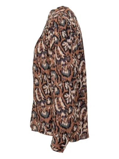 Ba&sh Onada Buttoned-printed Shirt In Animal Print