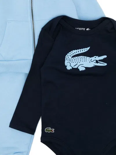 Lacoste Logo-embroidered Tracksuit Set In Blue