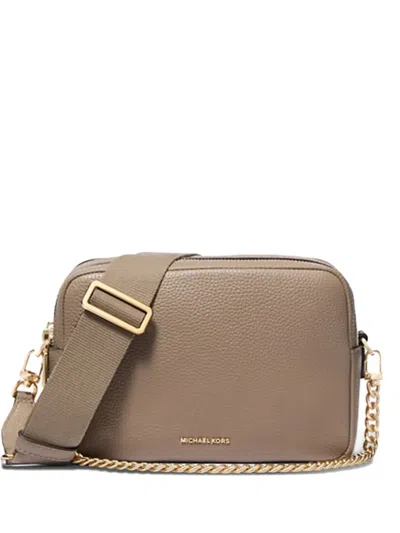 Michael Kors Bryant Medium Pebbled Leather Camera Crossbody Bag In Brown