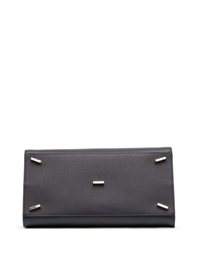 Pre-owned Ferragamo 2010-2025 Small Leather Hug Satchel In Black