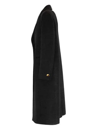 Tagliatore Amanda Button Single-breasted Coat In Black
