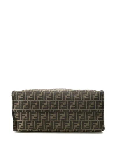 Pre-owned Fendi 2010-2025 Frgmt Pokemon Zucca Canvas Shopper Tote Satchel In Brown