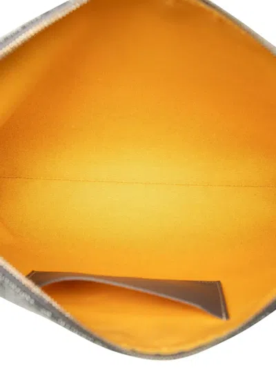 Pre-owned Goyard 2019 Ine Senat Mm Clutch Bag In Gray