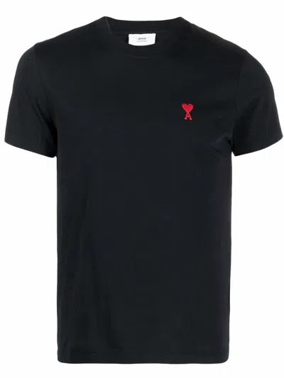 Ami Alexandre Mattiussi Cotton Jersey T-shirt In Black