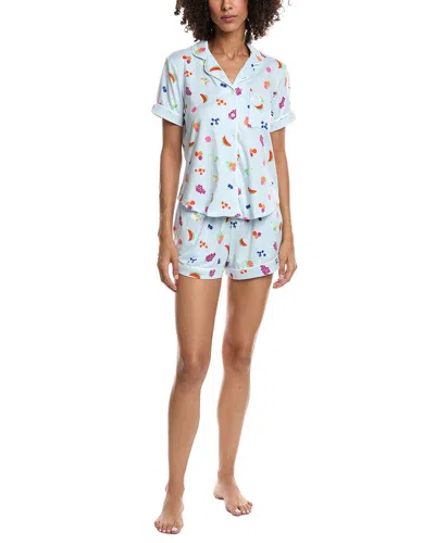 Kate Spade New York 2pc Top & Short Pajama Set In Blue