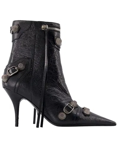 Balenciaga Women's Leather Cagole H90 Bootie (authentic Pre-loved) In Black
