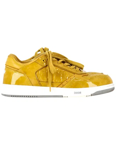 Dior Men's Leather B27 Uptown Gravity Embossed Low-top Sneaker (authentic Pre-  Loved) In Gold