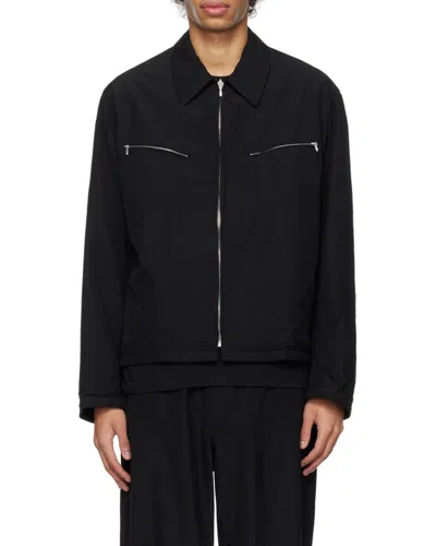 Auralee High Count Shirt Jacket In Black