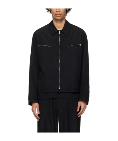 Auralee High Count Shirt Jacket In Black