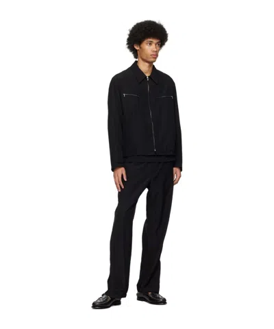 Auralee High Count Shirt Jacket In Black