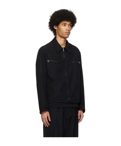 Auralee High Count Shirt Jacket In Black