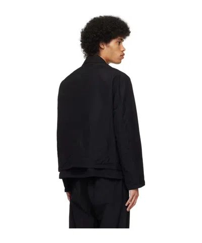 Auralee High Count Shirt Jacket In Black