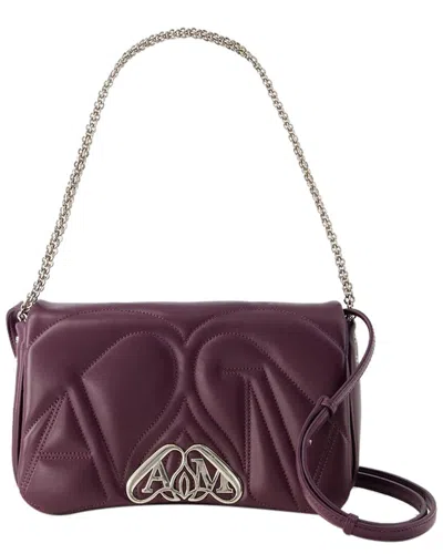 Alexander Mcqueen Blue Others The Seal Small Bag In Burgundy