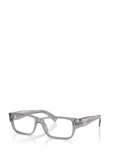 Prada 57mm Rectangular Optical Glasses In Gray