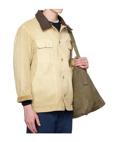 Auralee Beige Organic Cotton Duck Jacket In Brown