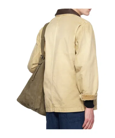 Auralee Beige Organic Cotton Duck Jacket In Brown