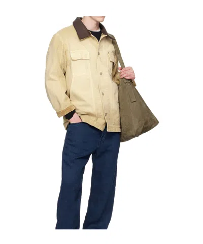Auralee Beige Organic Cotton Duck Jacket In Brown