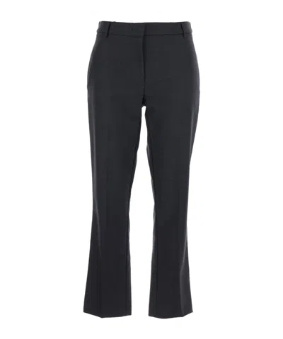 Merci Belted Straight-leg Pants In Black