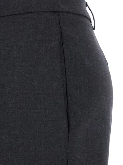 Merci Belted Straight-leg Pants In Black