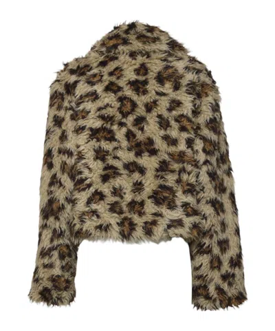 Msgm Leopard-print Jacket In Multi