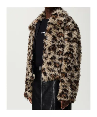 Msgm Leopard-print Jacket In Multi