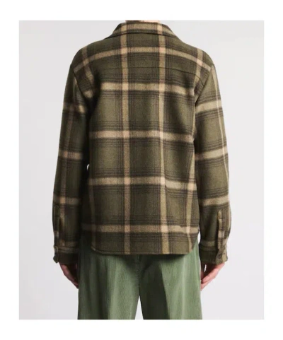 Fay Shirt Jac In Wool Fabric In Brown