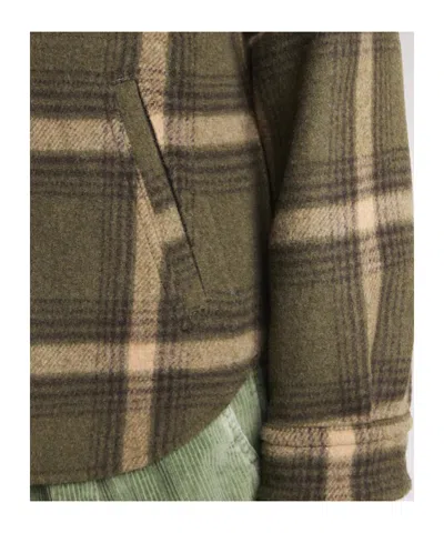 Fay Shirt Jac In Wool Fabric In Brown