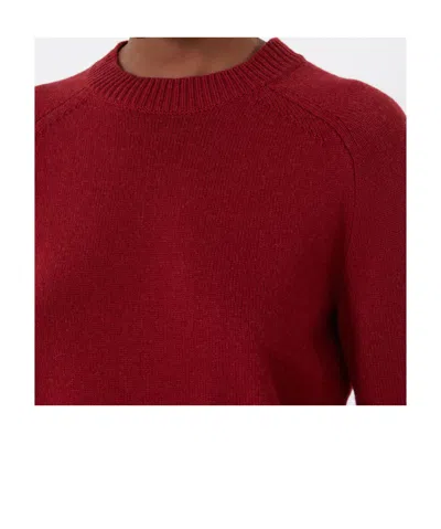 Max Mara Wool And Cashmere Crew-neck Sweater In Red