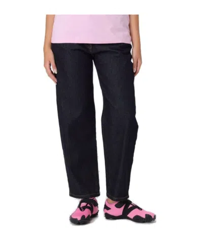 Msgm Ankle Cut Denim Jeans In Black