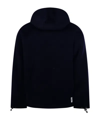 Department Five Zip-up Drawstring Hoodie In Black