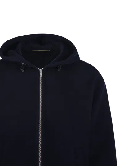 Department Five Zip-up Drawstring Hoodie In Black