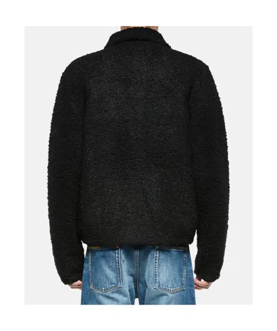 Laneus Textured Fabric Long Sleeve Jacket For Men In Black