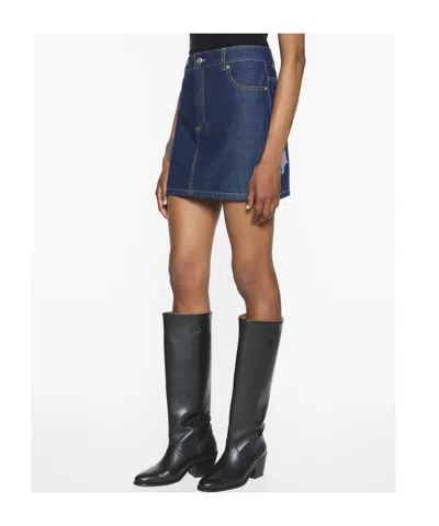 Maison Kitsuné Lisa Marie Fernandez Pink Stretch Terry Goldwyn Bikini In Blue