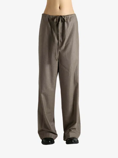 Auralee Drawstring Trousers In Green