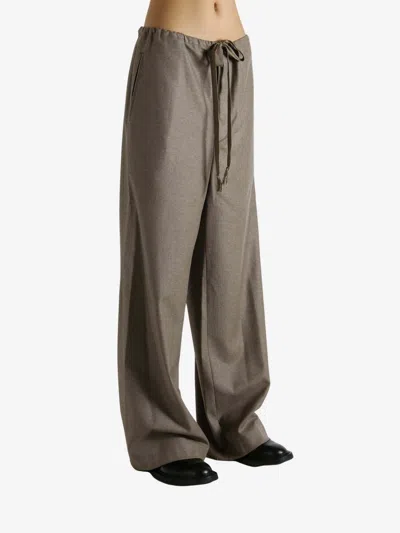 Auralee Drawstring Trousers In Green