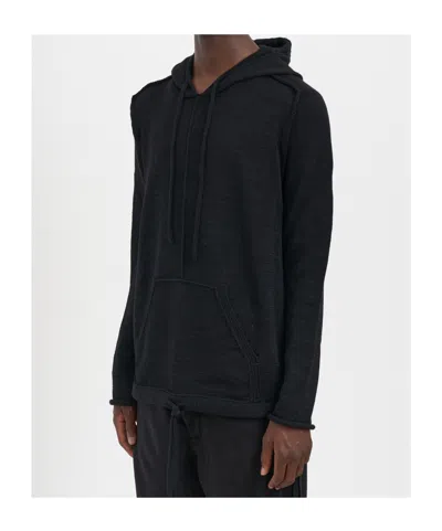 Masnada Long-sleeved Hooded Sweatshirt In Black