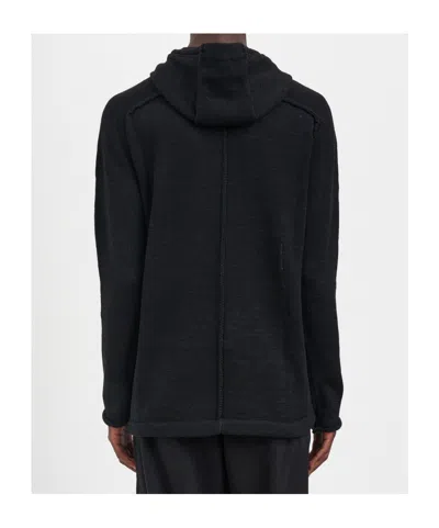 Masnada Long-sleeved Hooded Sweatshirt In Black