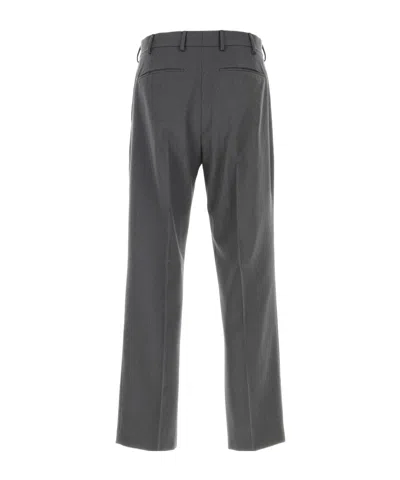 Pt Torino Tailored Wool Trousers With Pleats And Pockets In Gray