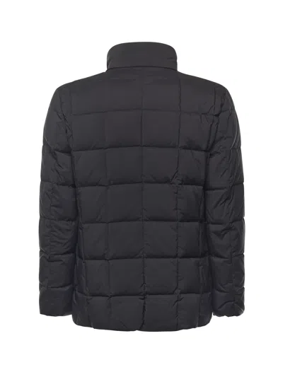 Fay Short Padded Down Jacket In Black