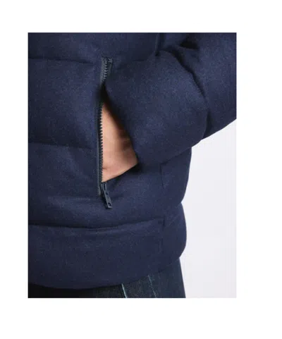 Fay Double-zip Hooded Coat In Blue