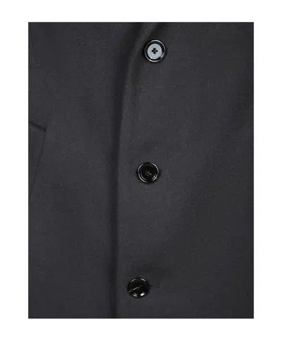 Lardini Three-button Notched Lapel Coat In Black