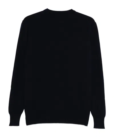 Lardini Cashmere Crew Neck Knit Pullover In Black
