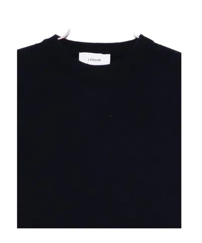 Lardini Cashmere Crew Neck Knit Pullover In Black