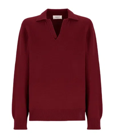 Laneus V-neck Sweater In Brown